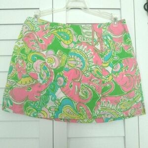 Lilly Pulitzer skirt with shorts size 0